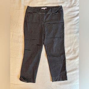 LOFT Marissa Navy Pinstripe Work Pants